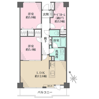 ライオンズガーデン川崎の間取図