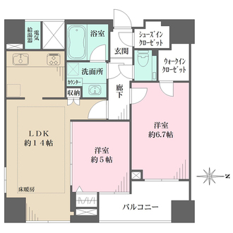 サンクタス川崎タワーの間取図