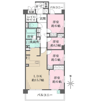 コスモ川崎小田公園の間取図