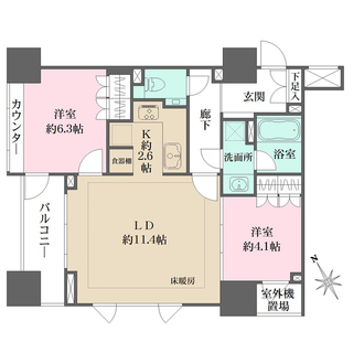 サンクタス神楽坂の間取図