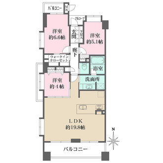 武蔵新城デュープレックスの間取図