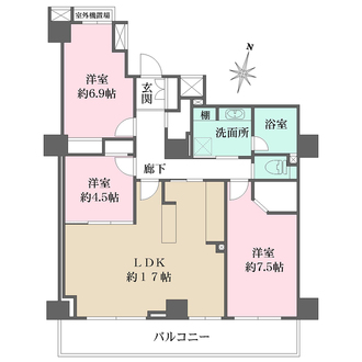 グラン・エステ川崎ツインタワー弐番館の間取図