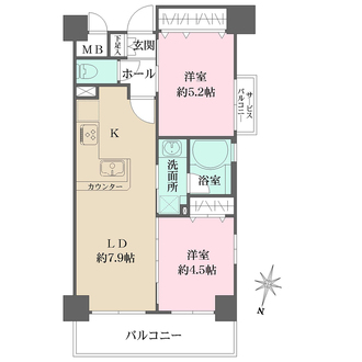 ベルジェンド武蔵中原の間取図