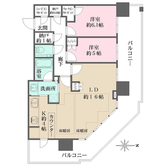 プラウドタワー武蔵小杉の間取図