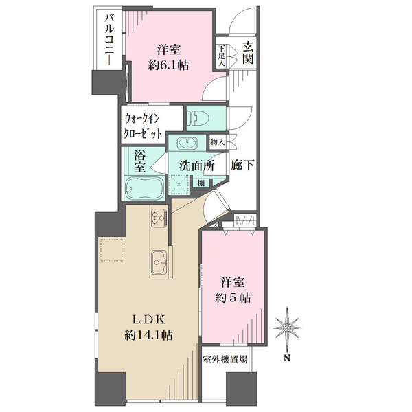 ワールドシティタワーズキャピタルタワーの間取図