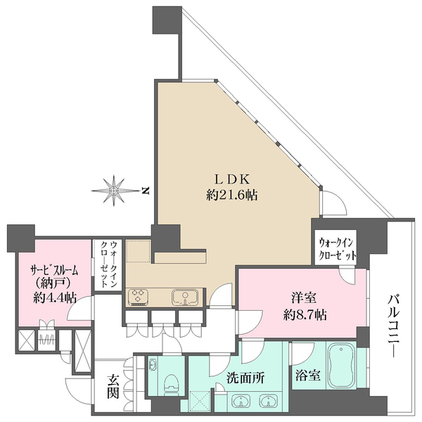 コスモポリス品川の間取図