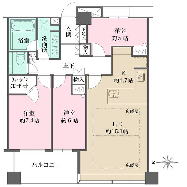 東京シーサウスブランファーレの間取図