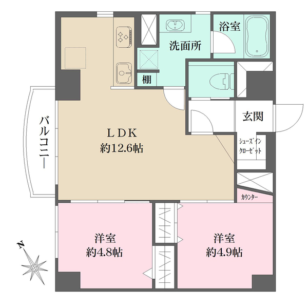 南品川マンションの間取図