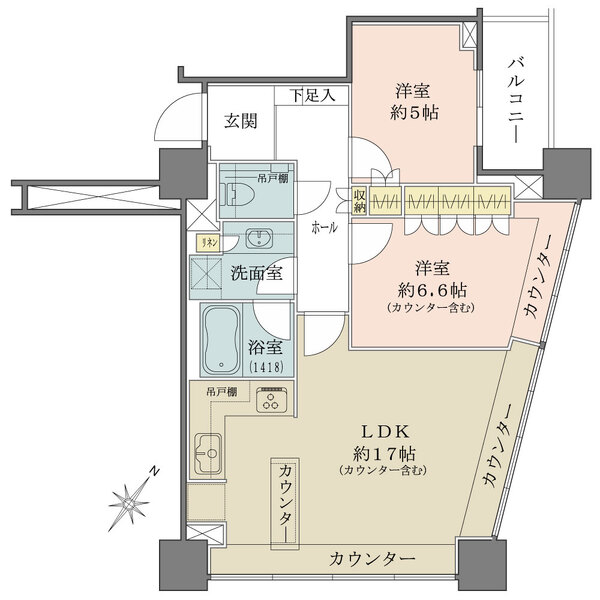 ザ・ヒルトップタワー高輪台の間取図