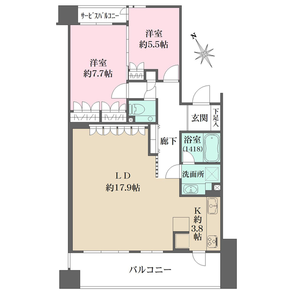 ファミールグラン三田伊皿子坂の間取図
