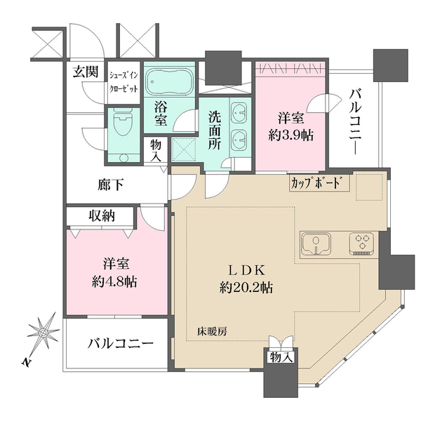 カテリーナ三田タワースイートの間取図