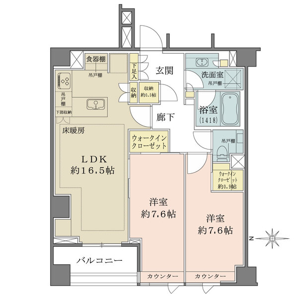 ザ・パークハウス高輪プレイスの間取図