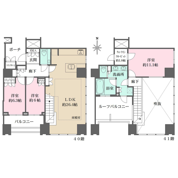 ワールドシティタワーズキャピタルタワーの間取図
