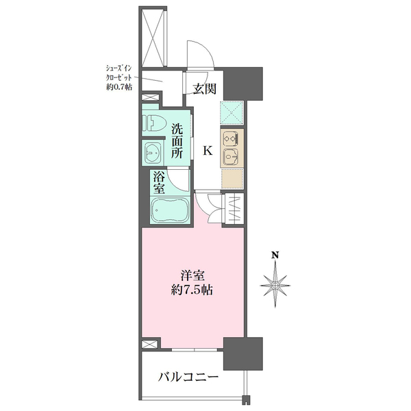 ザ・パークワンズ芝公園の間取図