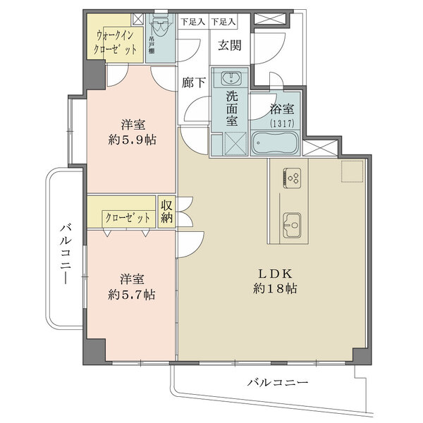 ラビ・ゼームス坂の間取図