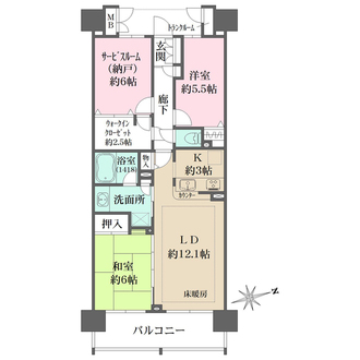 東京ナイルの間取図
