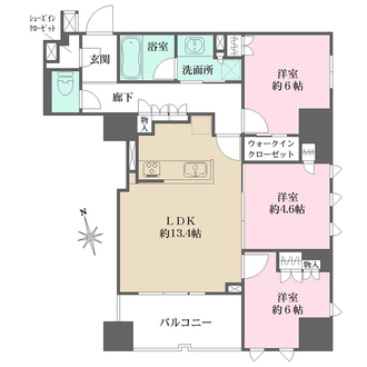 クレヴィアタワー大井町 THE RESIDENCEの間取図