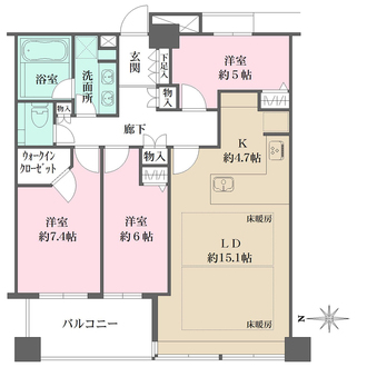 東京シーサウスブランファーレの間取図