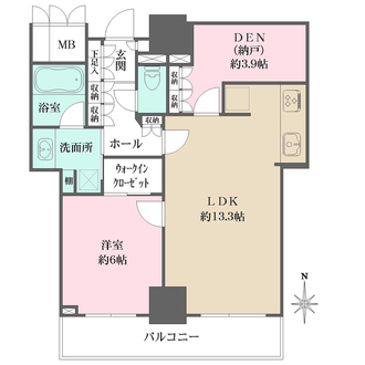 品川タワーフェイスの間取図
