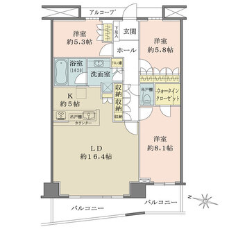 キャピタルマークタワーの間取図