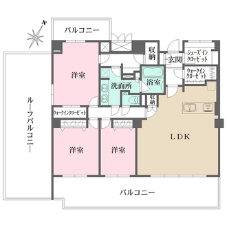 オリンピアード麻布霞坂の間取図