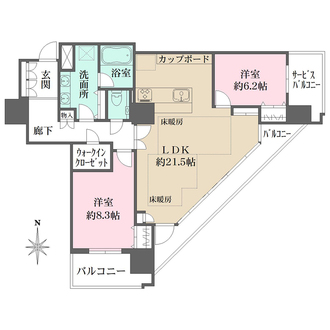 コスモポリス品川の間取図