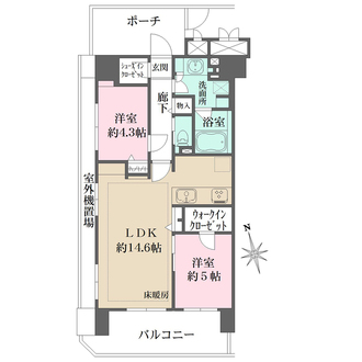 マイキャッスル大森町エクセレントステージの間取図