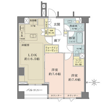 ザ・パークハウス高輪プレイスの間取図