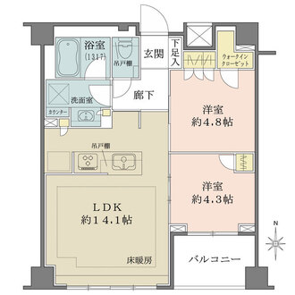ディアナコート大森山王の間取図