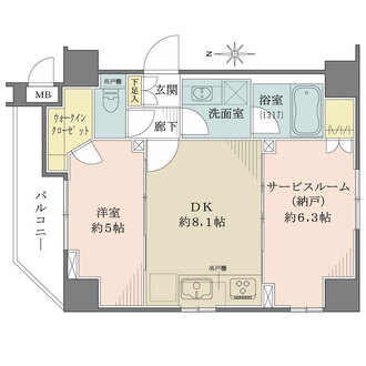 シーズクロノス蒲田の間取図