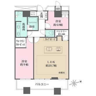 芝浦アイランドグローヴタワーの間取図