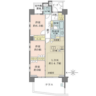 ザ・パークハウス東品川の間取図