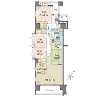 ブラウシアの間取図
