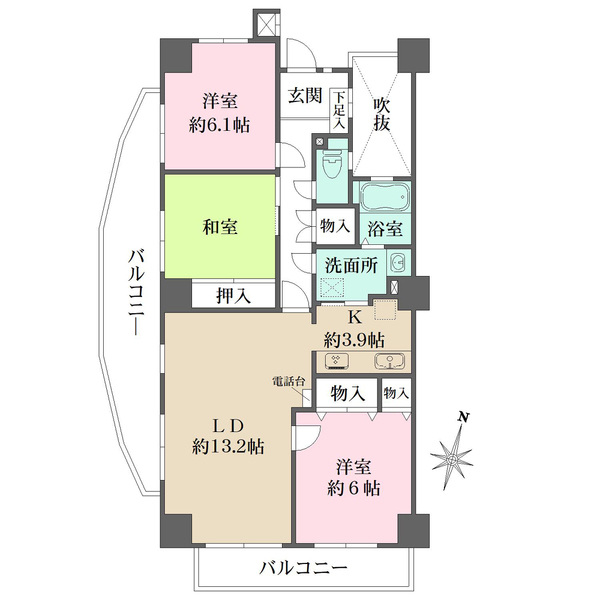 ナビシティ牛牧の間取図