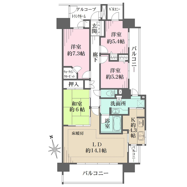 エムズシティ一宮グランステージの間取図