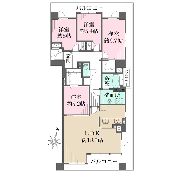 ネオグランデ鹿山の間取図