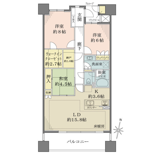 BELISTAタワー一宮の間取図