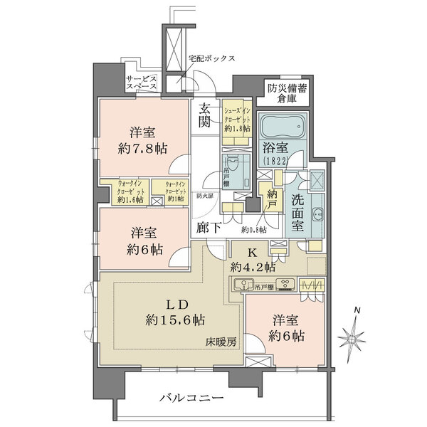 ザ・パークハウス名古屋伏見の間取図