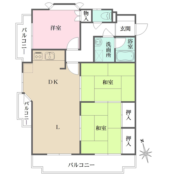 サンシティ井田西の間取図