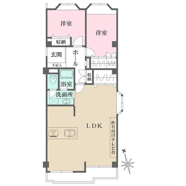 八事八幡山マンションの間取図