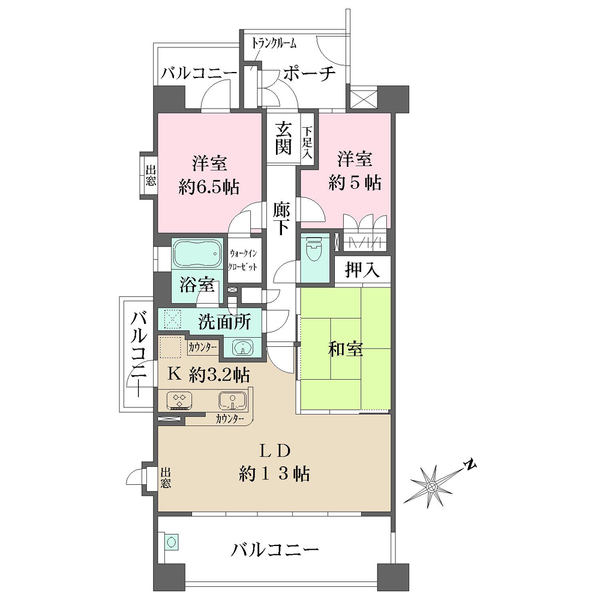 リーデンススクエア ザ・シーズの間取図