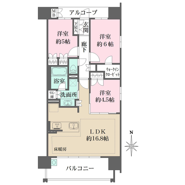 サンクレーア岩倉の間取図