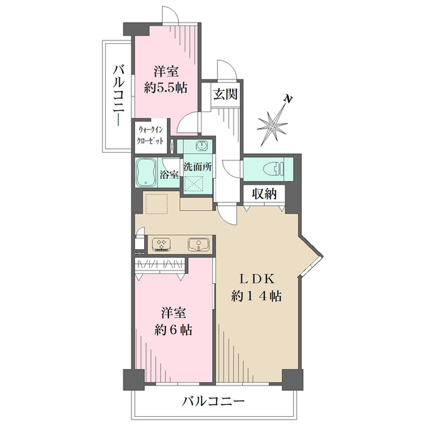 グリーンハイツ外堀通りの間取図