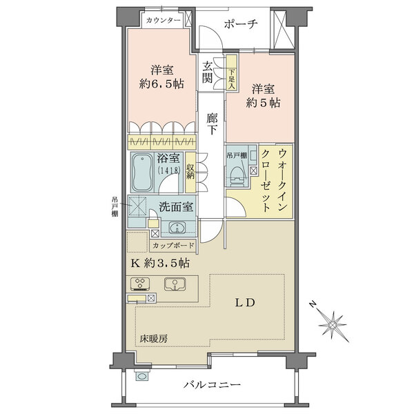 ザ・パークハウス本山日和町の間取図