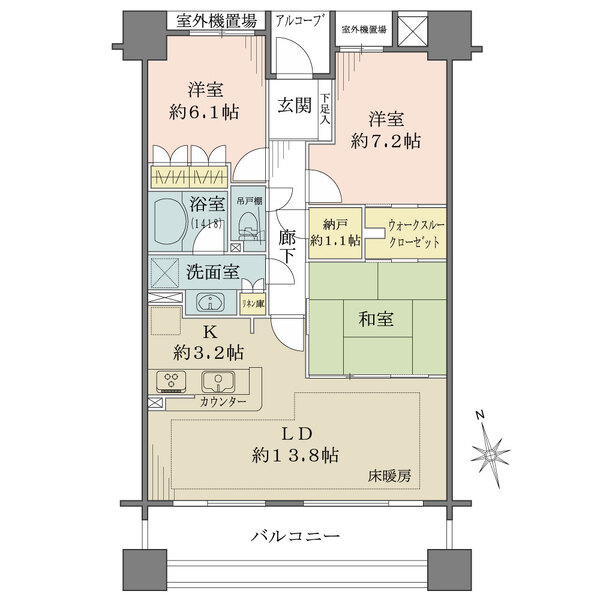 リーデンススクエア大垣駅前通の間取図