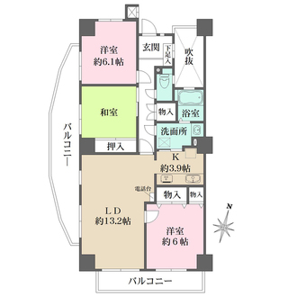 ナビシティ牛牧の間取図