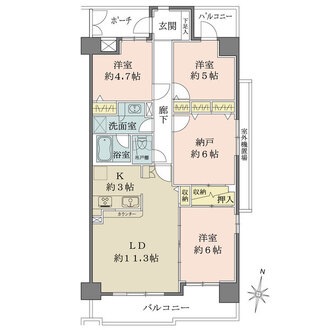 藤和シティコープ勝川の間取図