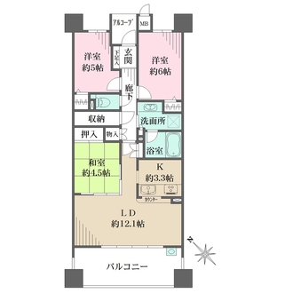ファミール港陽ベイレジデンスの間取図
