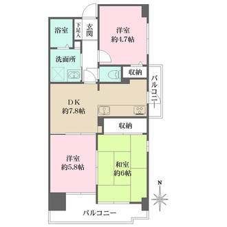 グランドメゾン尾西三条の間取図