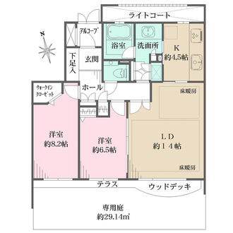 パークハウス御幸山南館の間取図